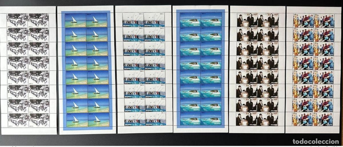 Sellos: Maldivas 2015 Mi. 5895 - 5900 Independence boat Fishing Fischerei