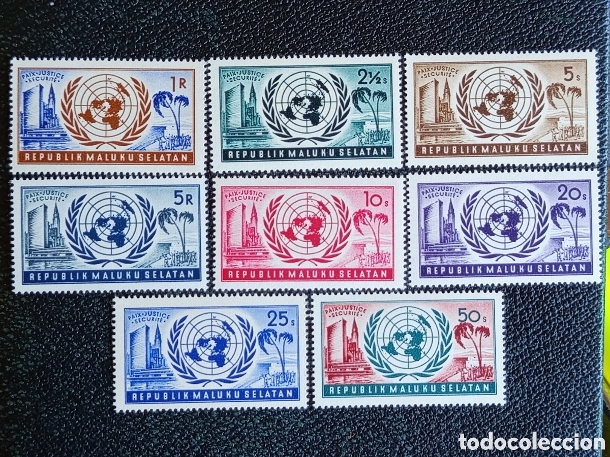 Sellos: Maluku Selatan 1955 ONU Mapa Serie Completa 8S MNH Asia