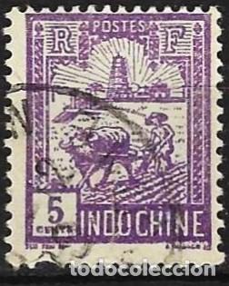 Sellos: Indochina 1927 - Mi 131 - YT 131 - Agricultura