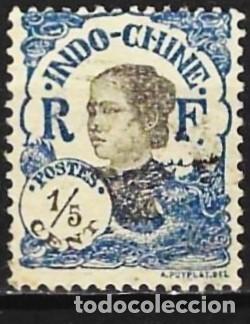 Sellos: Indochina 1922 - Mi 103 - YT 97 - Anamita