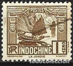 Sellos: Indochina 1931 - Mi 155 - YT 155 - Junco