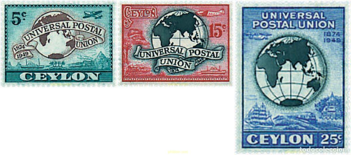 Sellos: 58040 MNH CEILAN 1949 75 ANIVERSARIO DE LA UPU