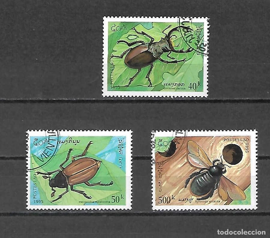 Sellos: Insectos diversos en Laos. sellos a&ntilde;o 1995