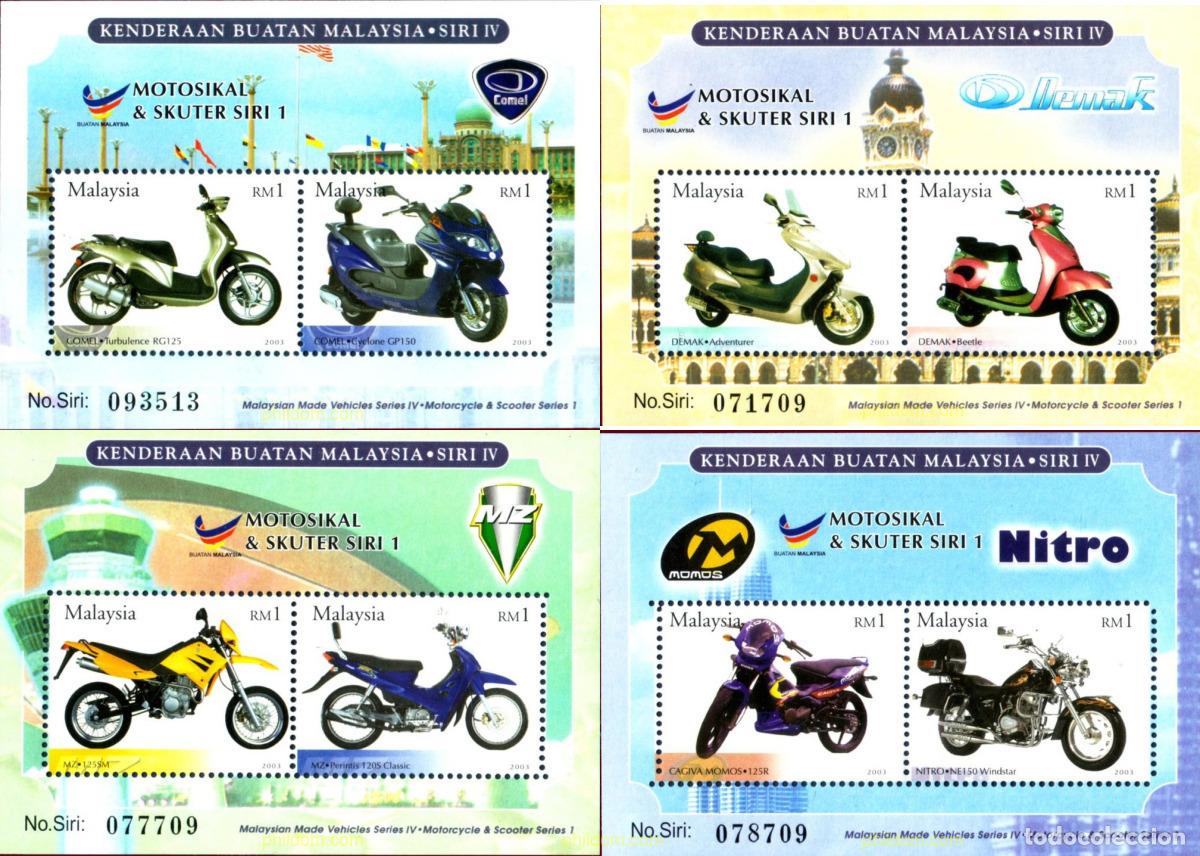 Sellos: 730971 MNH MALASIA 2003 MOTOCICLETAS