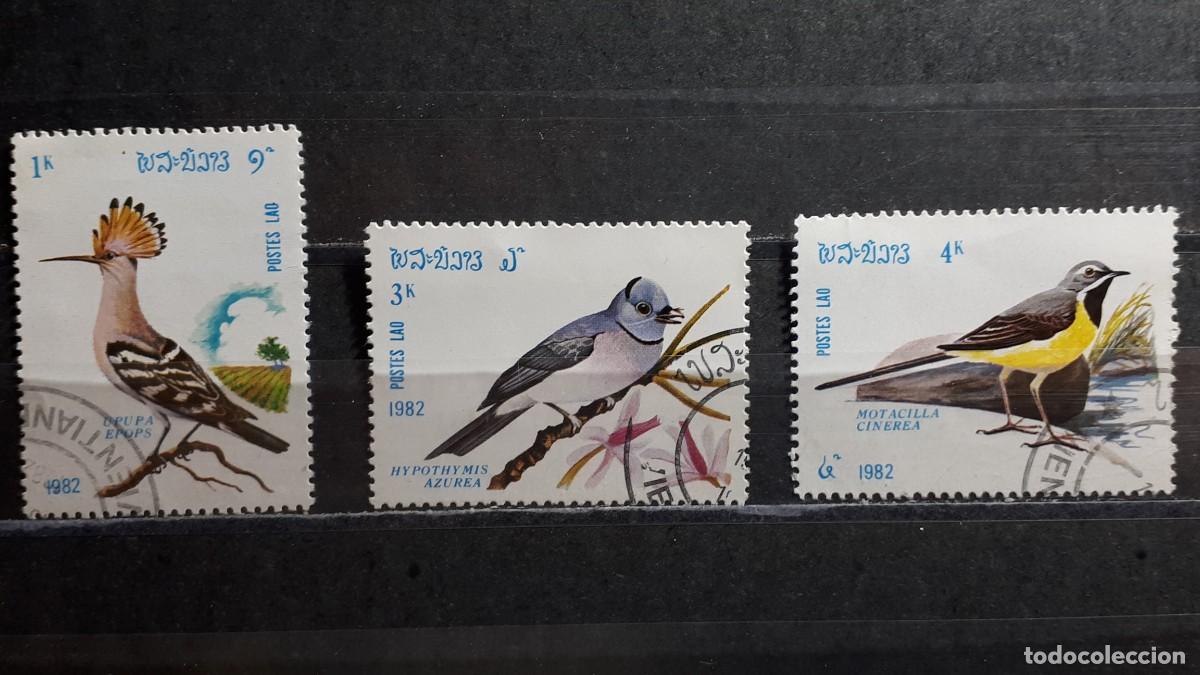Selos: LAOS. A&Ntilde;O 1982. &deg;. YVERT 395, 397/8