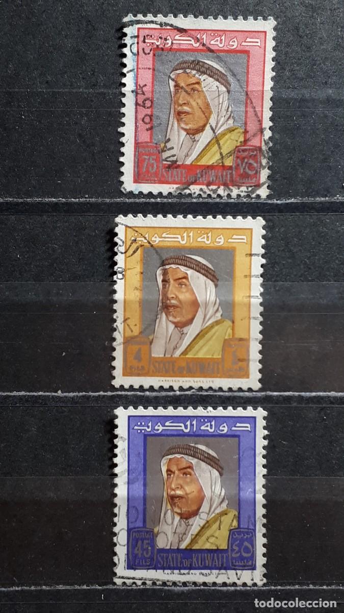 Sellos: KUWAIT . A&Ntilde;O 1964. &deg;. YVERT 215, 224, 227