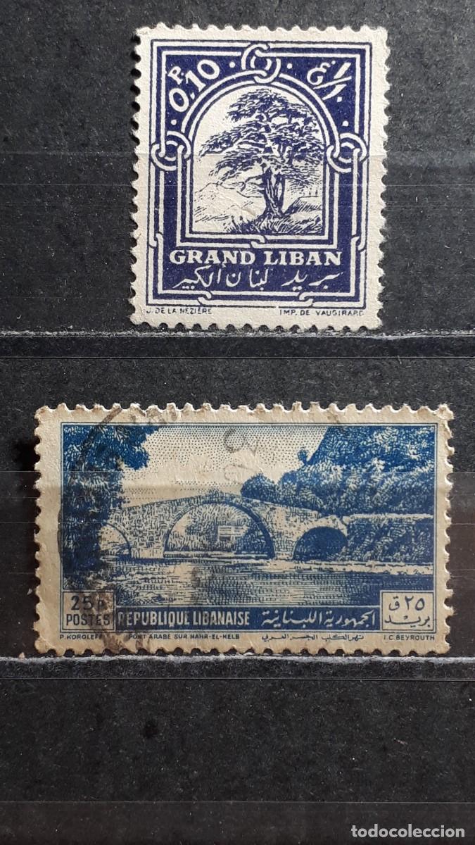 Sellos: L&Iacute;BANO . A&Ntilde;O 1950. &deg;. YVERT 59, 63