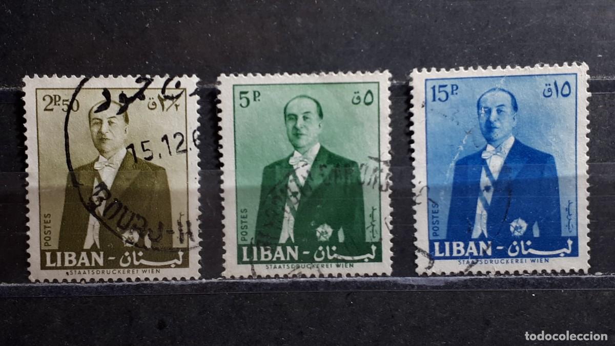Sellos: L&Iacute;BANO . A&Ntilde;O 1960. &deg;. YVERT 168/9, 171