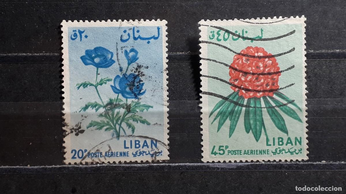 Sellos: L&Iacute;BANO . A&Ntilde;O 1962. &deg;. YVERT A&eacute;reo 298, 300