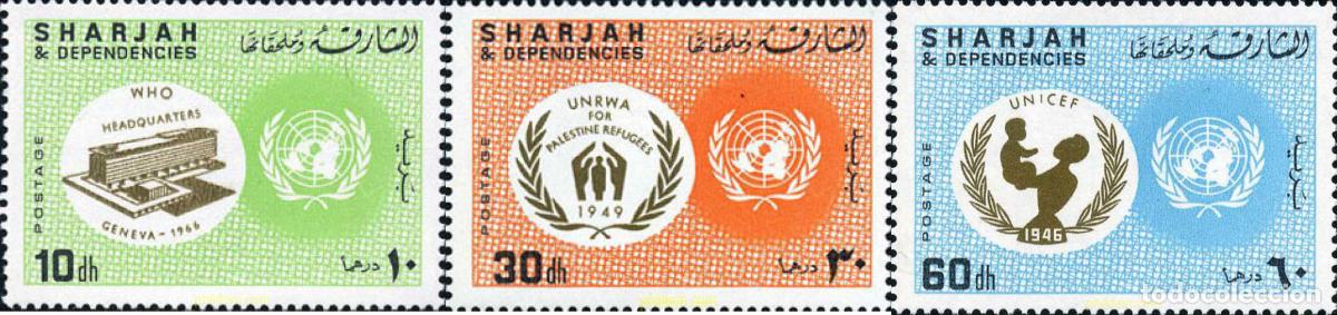 Sellos: 179863 MNH SHARJAH 1967 22 ANIVERSARIO DE LAS NACIONES UNIDAS