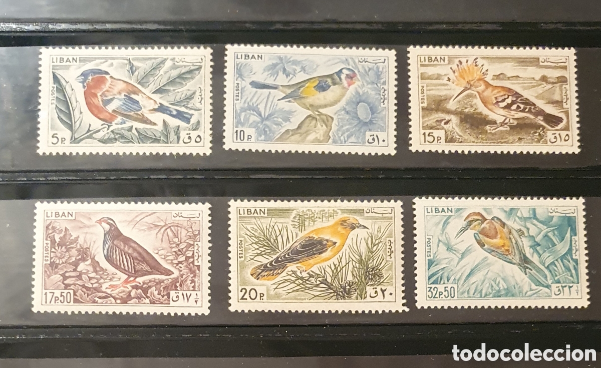 Sellos: L&iacute;bano. P&aacute;jaros 23 de febrero de 1965. Valor cat&aacute;logo 31,50 &euro;