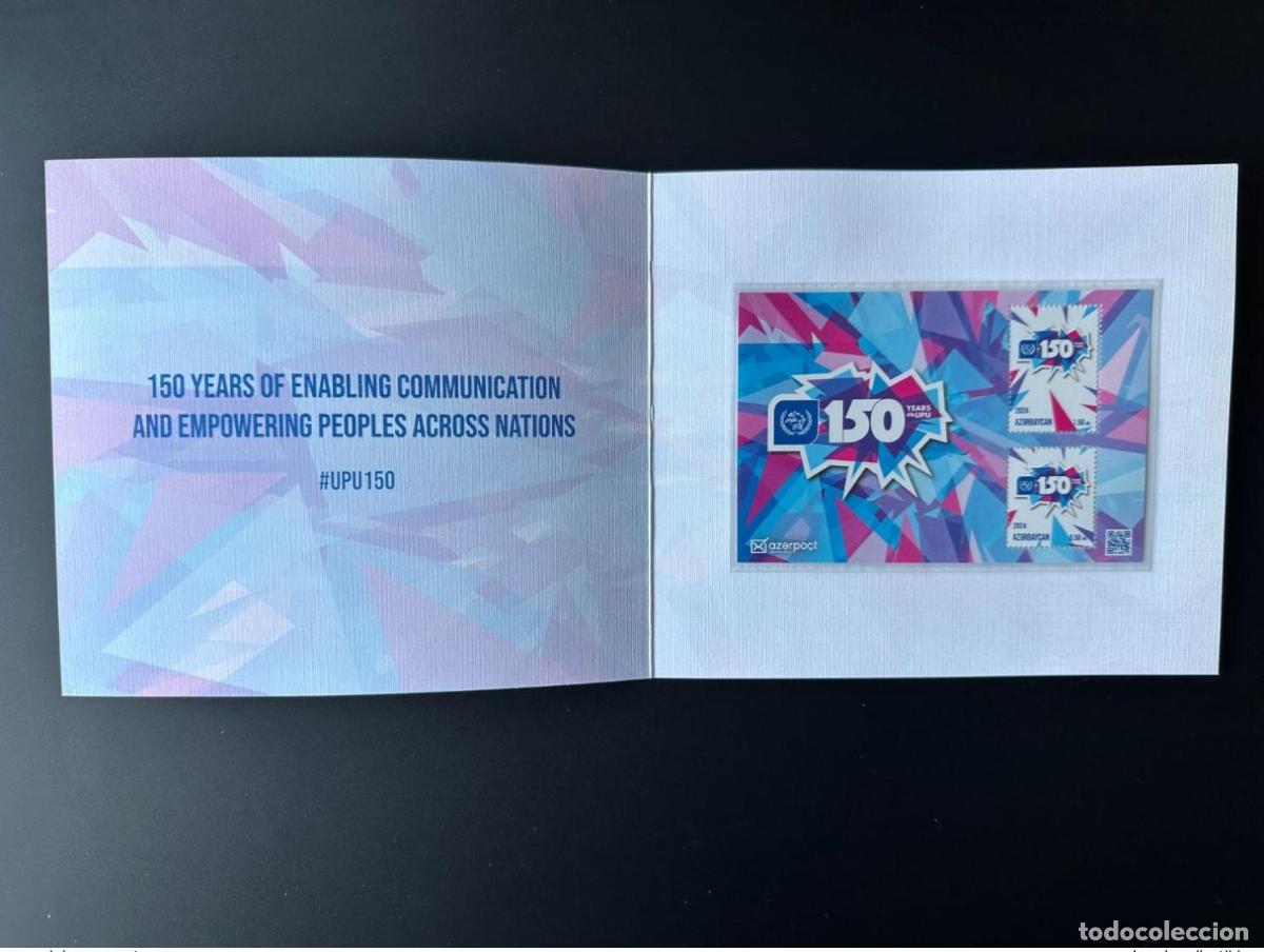 Stamps: Azerbaiy&aacute;n 2024:150 aniversario del coloquio de historiadores la UPU: recuerdo