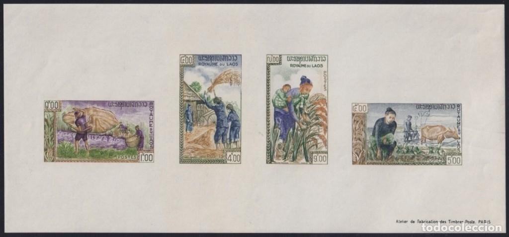 Sellos: F-EX65038 LAOS MH 1963 FREEDOM FOM HUNGER SPECIAL SHEET.