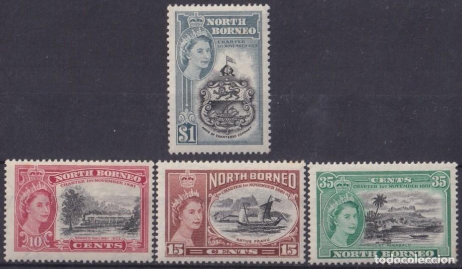 Sellos: F-EX62056 MALAYSIA NORTH BORNEO ORIGINAL GUM 1956 75th ANNIV NORTH BORNEO.