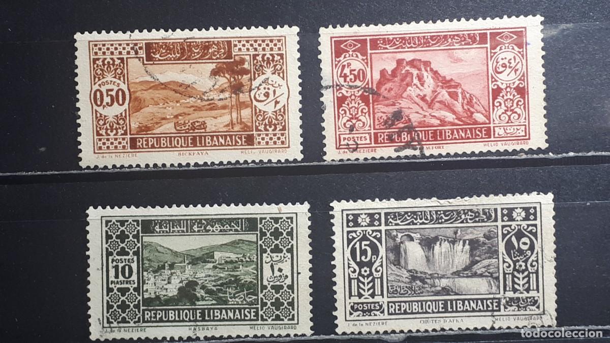 Sellos: GRAN L&Iacute;BANO. A&Ntilde;O 1930-5. &deg;. YVERT 131, 140, 144/5.