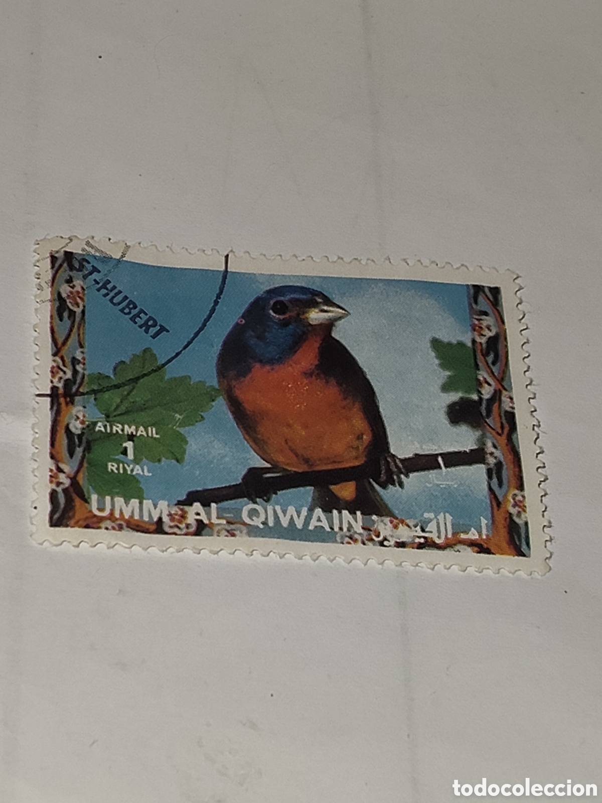 Sellos: Sello de Umm Al Quiwain(Emiratos &Aacute;rabes) Aves Azulillo 7 colores 1972