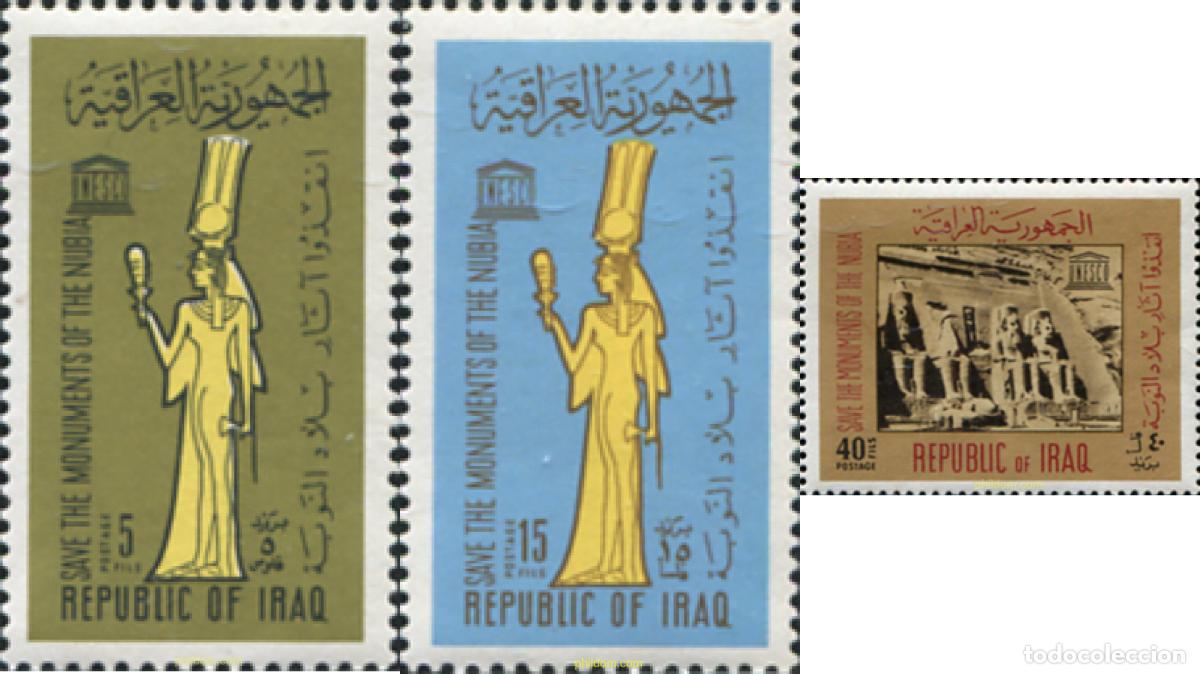 Sellos: 326783 MNH IRAQ 1966 SALVAD LOS TESOROS DE NUBIA