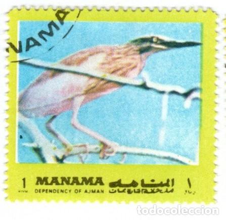 Sellos: Manama. Ajman. Ave. 1968. YT-No listado. Nuevo Matasello de Cortes&iacute;a.