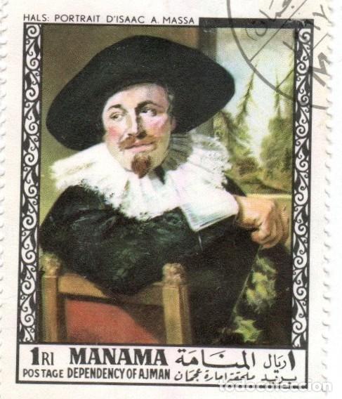 Sellos: Manama. Ajman. Pintor Massa. 1970. YT-No listado. Nuevo Matasello de Cortes&iacute;a.