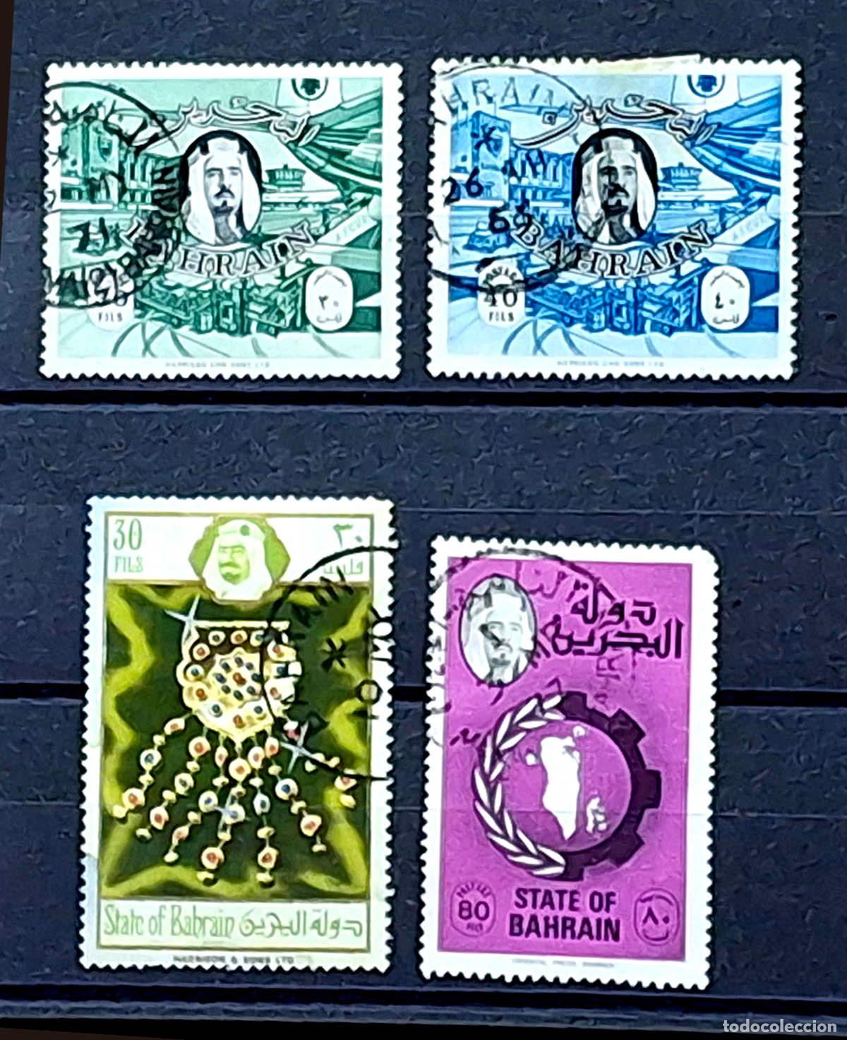 Sellos: 4 sellos de Bahrain