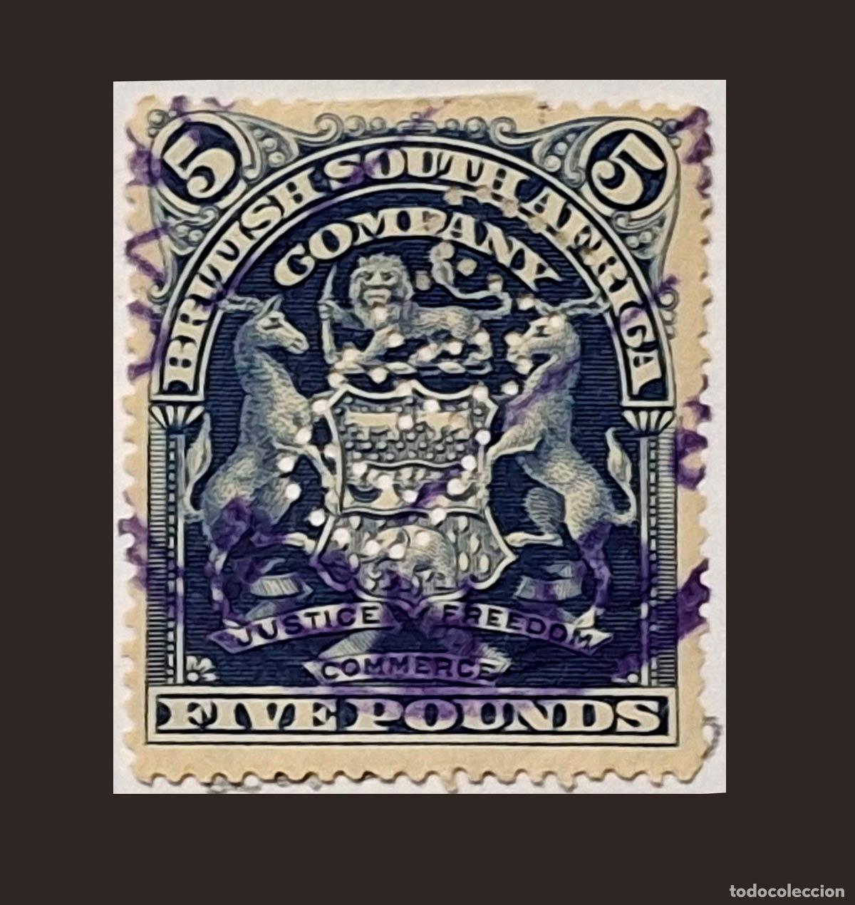 Sellos: Raro, Alto valor 1901 Rhodesia - 5 libras