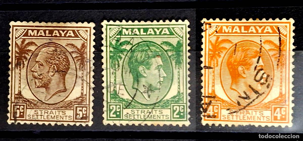 Sellos: Straits Settlements - Malaya - 3 sellos