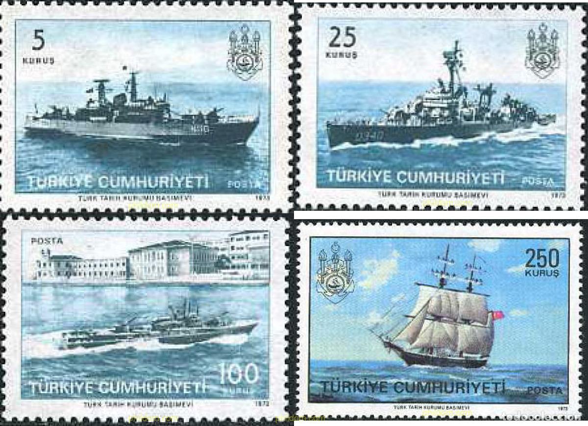 Sellos: 172783 MNH TURQUIA 1973 BICENTENARIO DE LA ESCUELA DE LA MARINA DE GUERRA