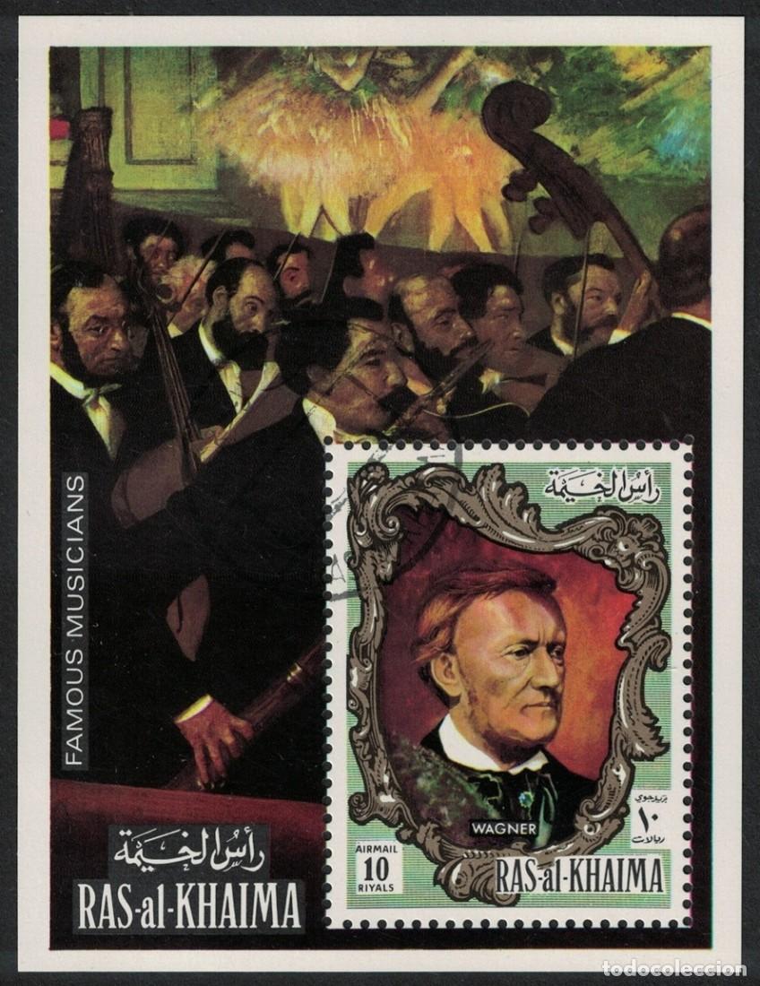 Sellos: RAS AL-KHAIMAH 1971 SHEET USED MNH RICHARD WAGNER COMPOSITEURS COMPOSITORES COMPOSERS KOMPONISTEN