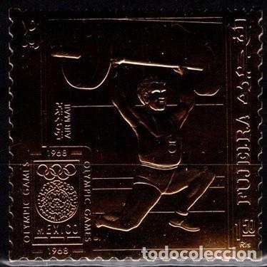 Sellos: FUJEIRA 1968 STAMP MNH GOLD MEXICO JUEGOS OLIMPICOS OLYMPIC GAMES JEUX OLYMPIQUES DEPORTES