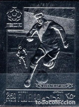 Sellos: FUJEIRA 1970 STAMP MNH IMPERF SILVER FUTBOL MUNDIAL MEXICO WORLD CUP FOOTBALL SOCCER DEPORTES