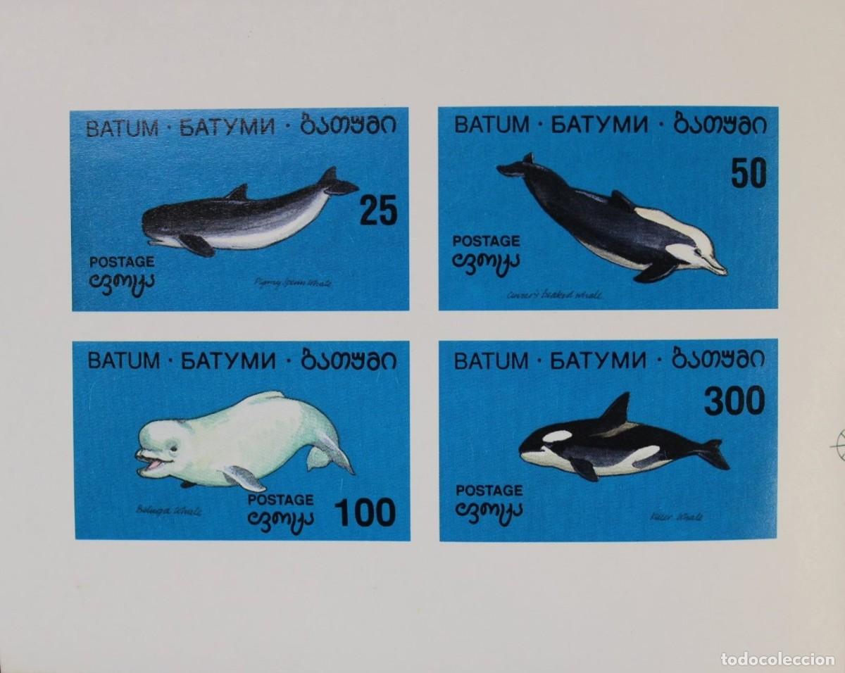 Sellos: BATUM 1994 SHEET MNH IMPERF FAUNA MARINA MAMIFEROS DELFINES BALLENAS BELUGAS ORCAS MARINE LIFE