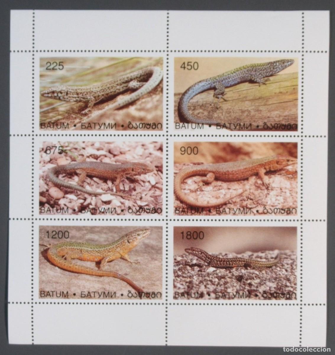 Sellos: BATUM 1996 SHEET MNH FAUNA SAURIOS LAGARTOS LIZARDS LEZARDS LUCERTOLE SAURIENS WILDLIFE