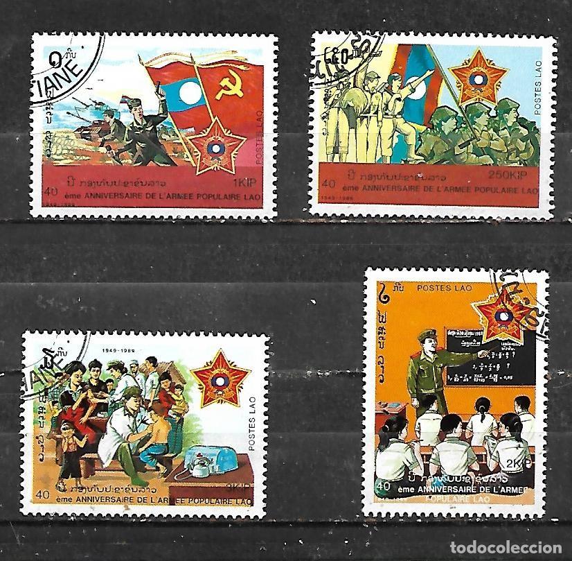 Sellos: 1989: LAOS Serie &rdquo;40 Aniversario del ej&eacute;rcito popular&rdquo; (CTO)