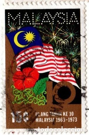 Sellos: Malasia. Bandera Nacional. 1973. YT-108. Usado