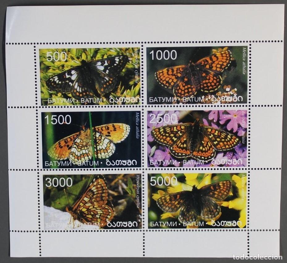 Sellos: BATUM 1998 SHEET MNH BUTTERFLIES PAPILLONS SCHMETTERLINGEN MARIPOSAS FARFALLE BORBOLETAS INSECTOS