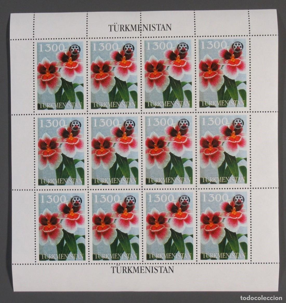 Sellos: TURKMENISTAN 1997 SHEET MNH ORCHIDS ORCHIDEES ORQUIDEAS ORCHIDEEN ORCHIDEE FLORES FLOWERS BLUMEN
