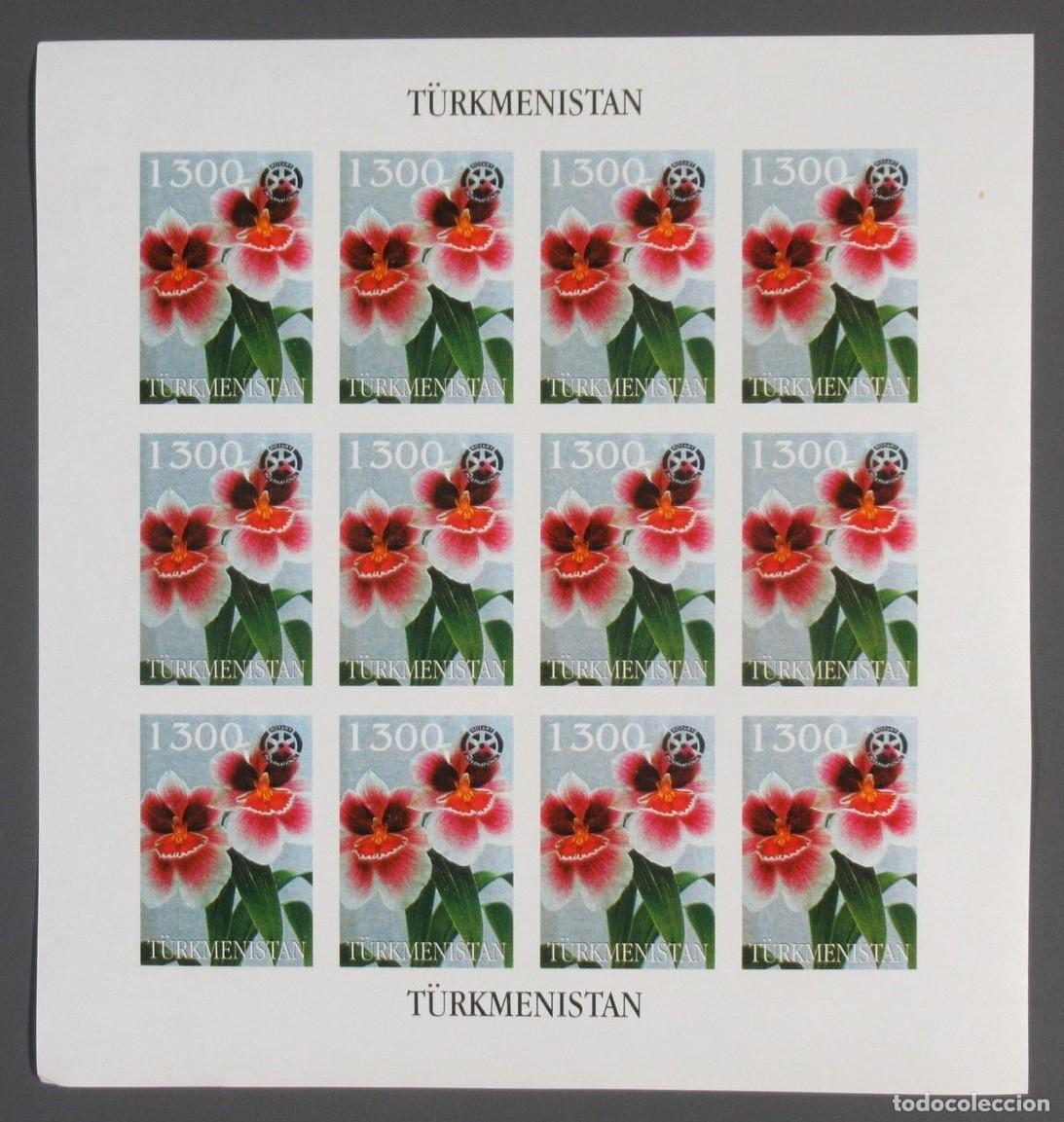 Sellos: TURKMENISTAN 1997 SHEET MNH IMPERF ORCHIDS ORCHIDEES ORQUIDEAS ORCHIDEEN FLORES FLOWERS BLUMEN