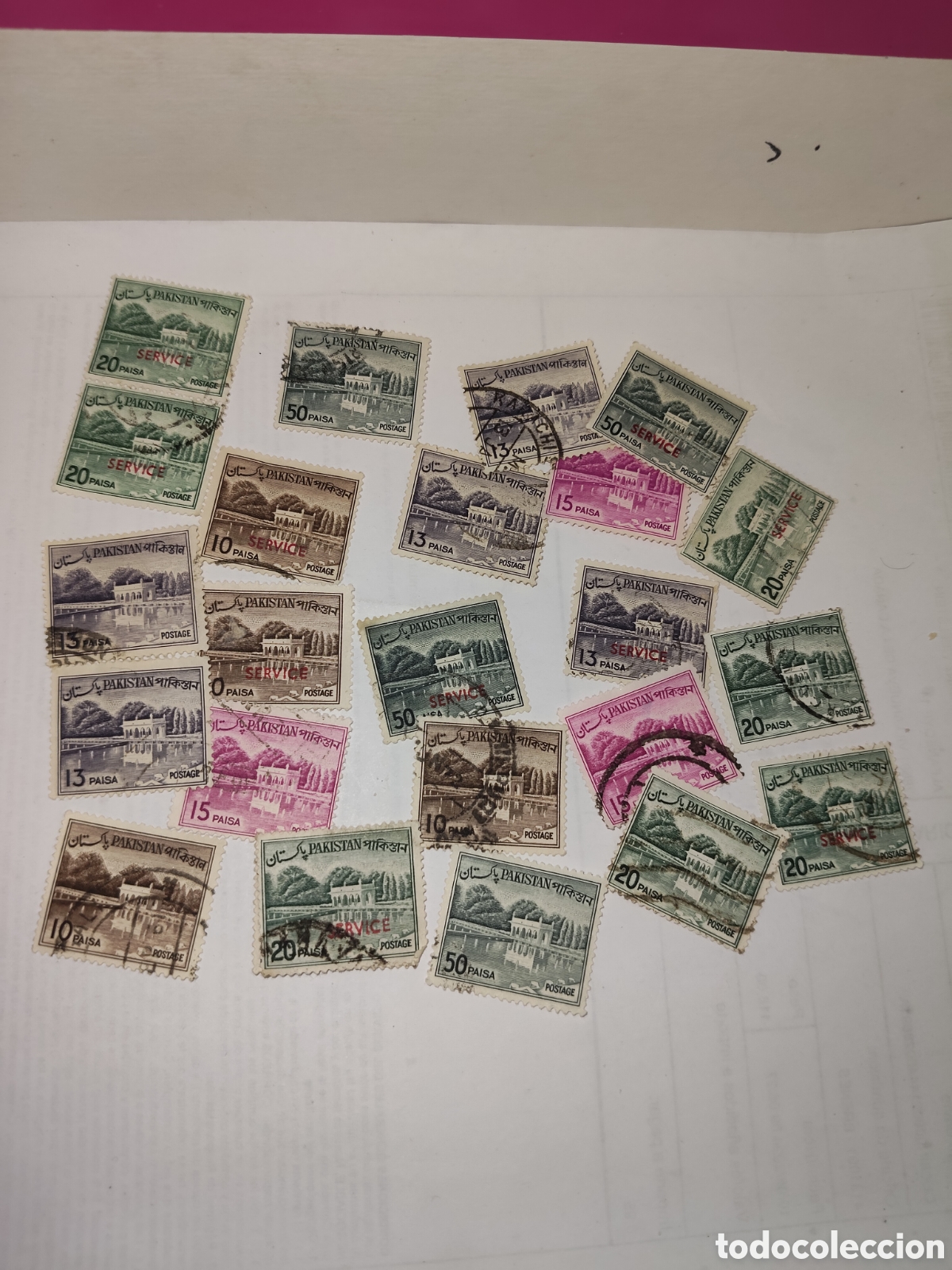 Sellos: 23 sellos de Pakist&aacute;n Jardines de Shalimar en Lahore 1960