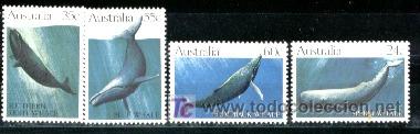 Sellos: Australia. 763/66 Ballenas**. - Foto 1
