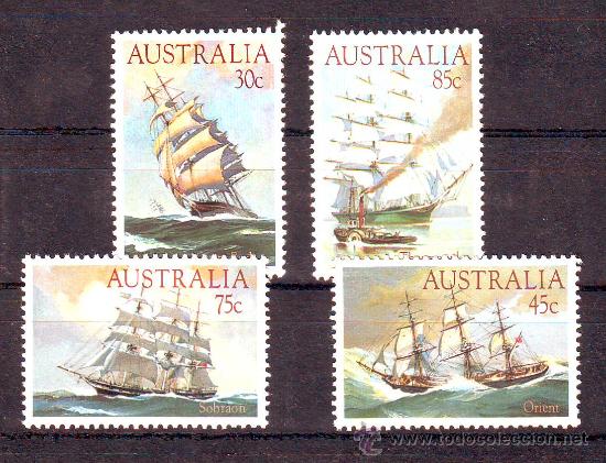 Sellos: AUSTRALIA***.BARCOS.SHIPS.NAVAL.SERIE COMPLETA. - Foto 1