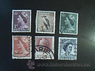 Sellos: Lote 6 sellos AUSTRALIA - Foto 1