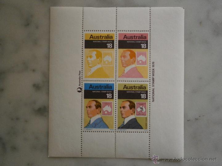 Sellos: HOJA BLOQUE DE AUSTRALIA,A&Ntilde;O 1976. - Foto 1