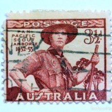 Sellos: SELLO POSTAL ANTIGUO AUSTRALIA 1952 3 1/2 D PAN PACIFIC SCOUT JAMBOREEI - CONMEMORATIVO