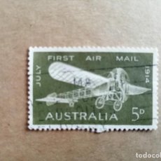 Sellos: AUSTRALIA - 5 D - PRIMER CORREO AÉREO JULIO 1914