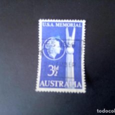 Sellos: AUSTRALIA 1955, 13 ANIVERSARIO DE LA BATALLA DEL MAR DEL CORAL, YT 219