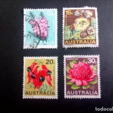 Sellos: AUSTRALIA 1968, FLORES, YT 368/370 Y 372. Lote 201963723