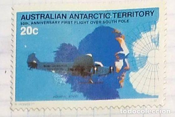 Sellos: AUSTRALIA ANTARTIC TERRITORY ANNIVERSARY FIRST FLIGHT OVER SGUTH POLE - Foto 1