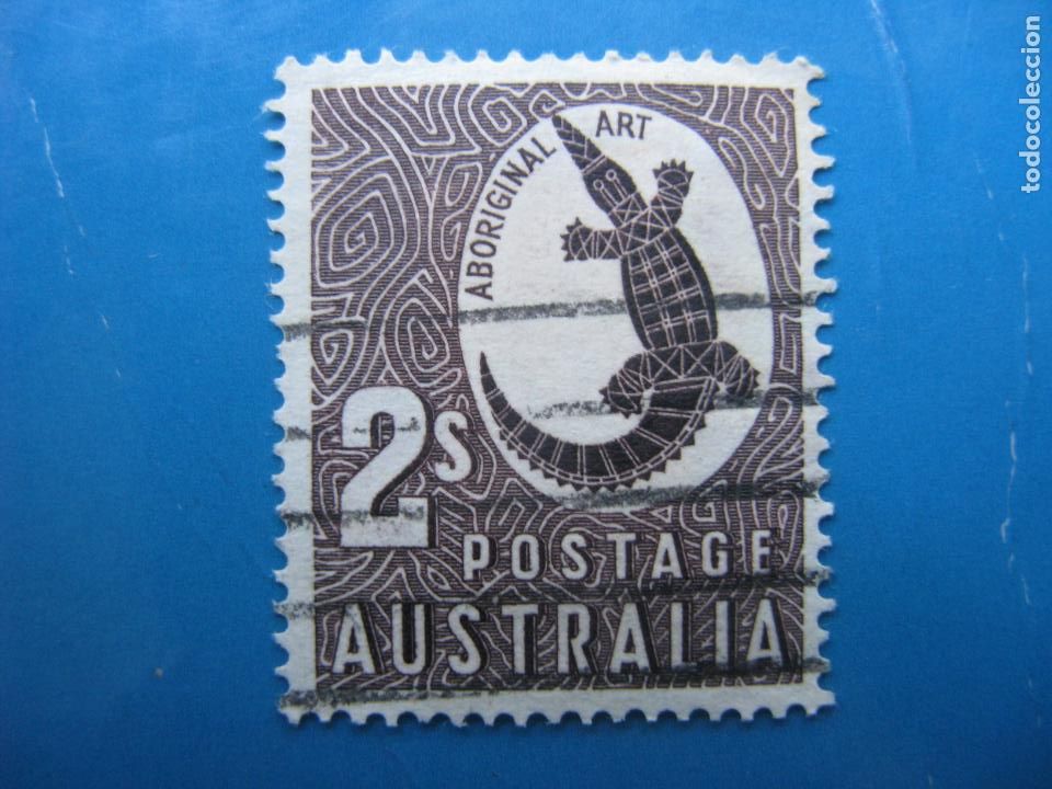 Sellos: +australia 1948, cocodrilo, Yvert 160 - Foto 1