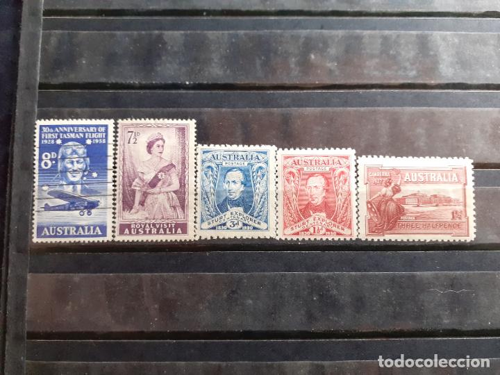 Sellos: Australia. 5 sellos antiguos - Foto 1