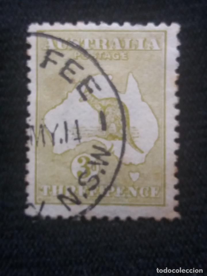 Sellos: AUSTRALIA, 3D, CAGURO, A&Ntilde;O 1913. - Foto 1
